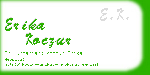 erika koczur business card